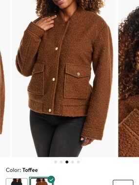 Gallery Cozy Teddy Jacket in Warm Brown